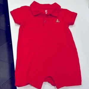 Like new red shortie romper